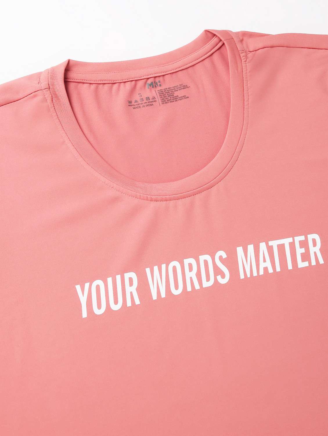 women pink typographic round neck t-shirt - 21762589 -  Standard Image - 6