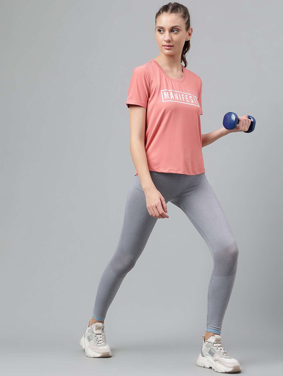 women printed dri-fit high low sports t-shirt - 21762590 -  Standard Image - 4