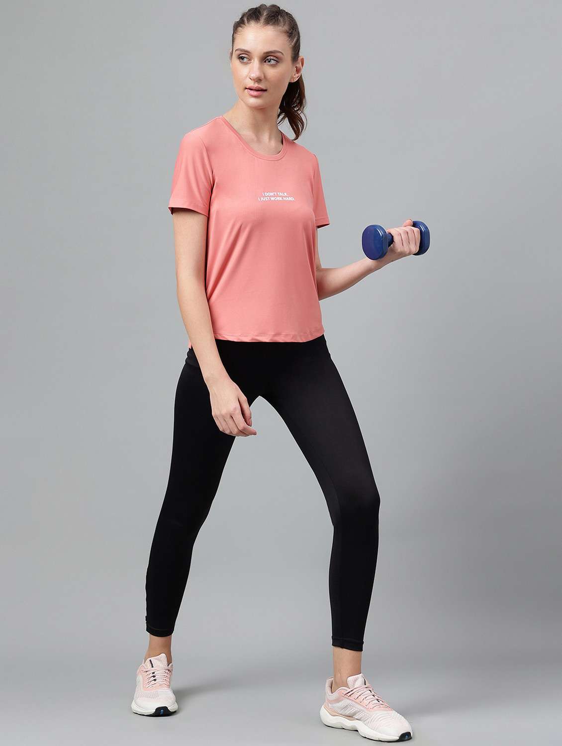 women printed dri-fit high low sports t-shirt - 21762594 -  Standard Image - 4