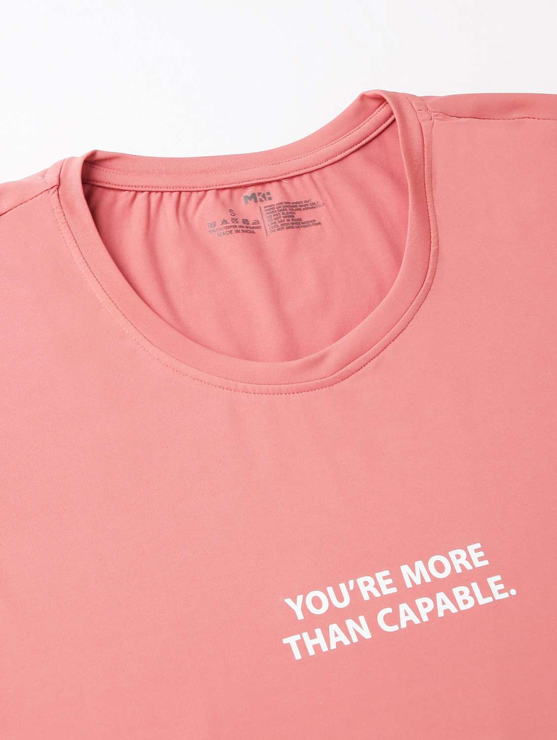 women pink typographic round neck t-shirt - 21762596 -  Standard Image - 6