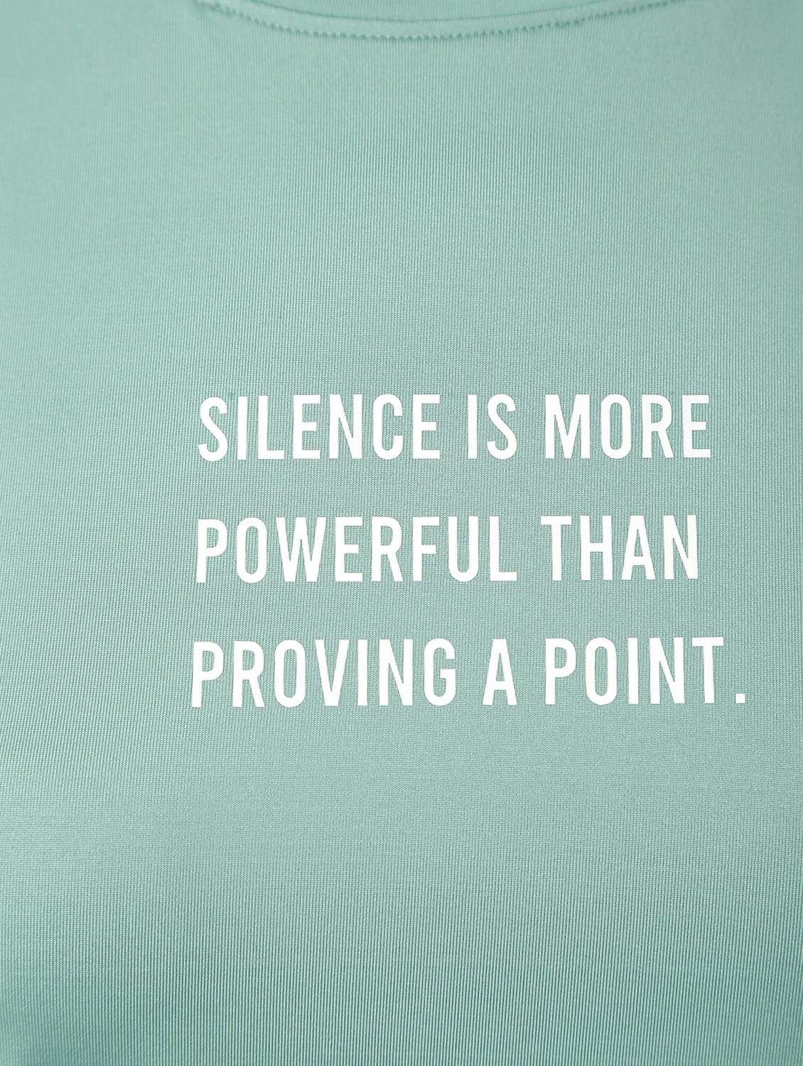 women green typographic round neck t-shirt - 21762602 -  Standard Image - 6