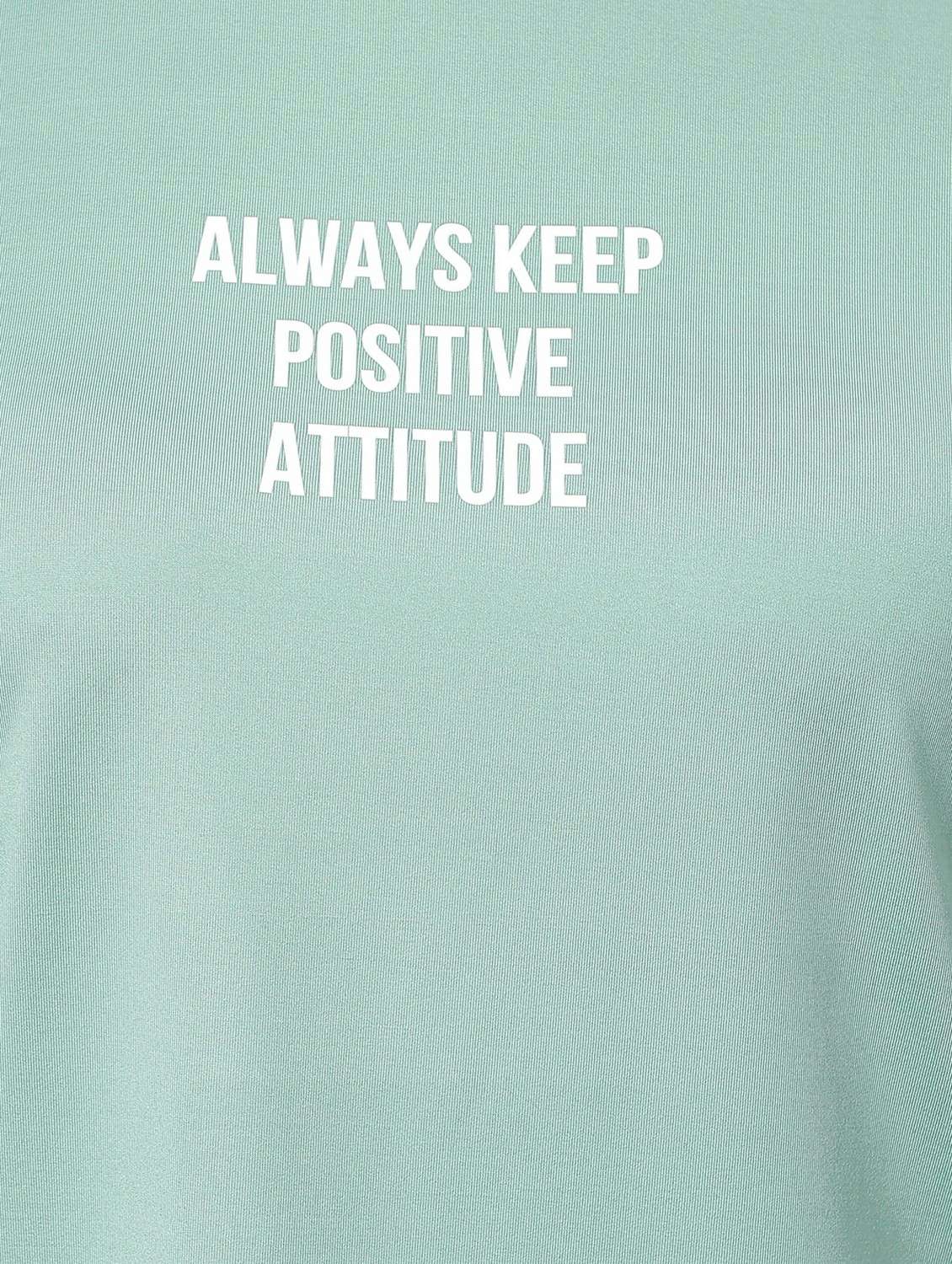 women green typographic round neck t-shirt - 21762605 -  Standard Image - 6