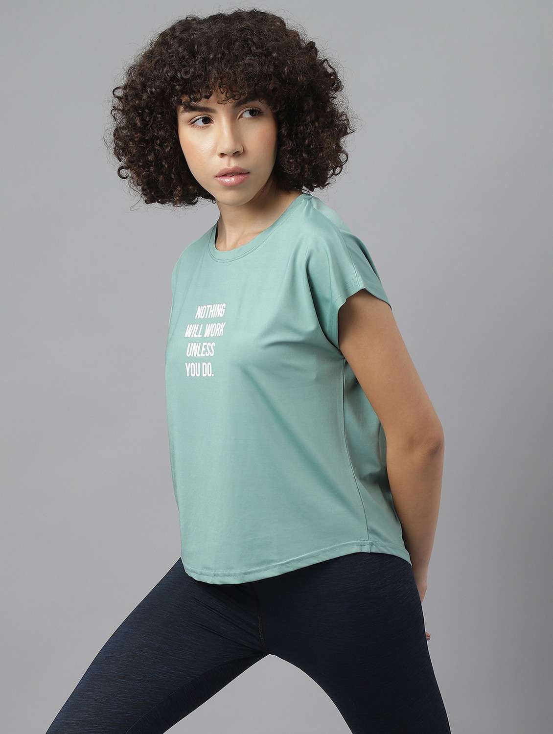 women printed dri-fit sports t-shirt - 21762606 - Standard Image - 1