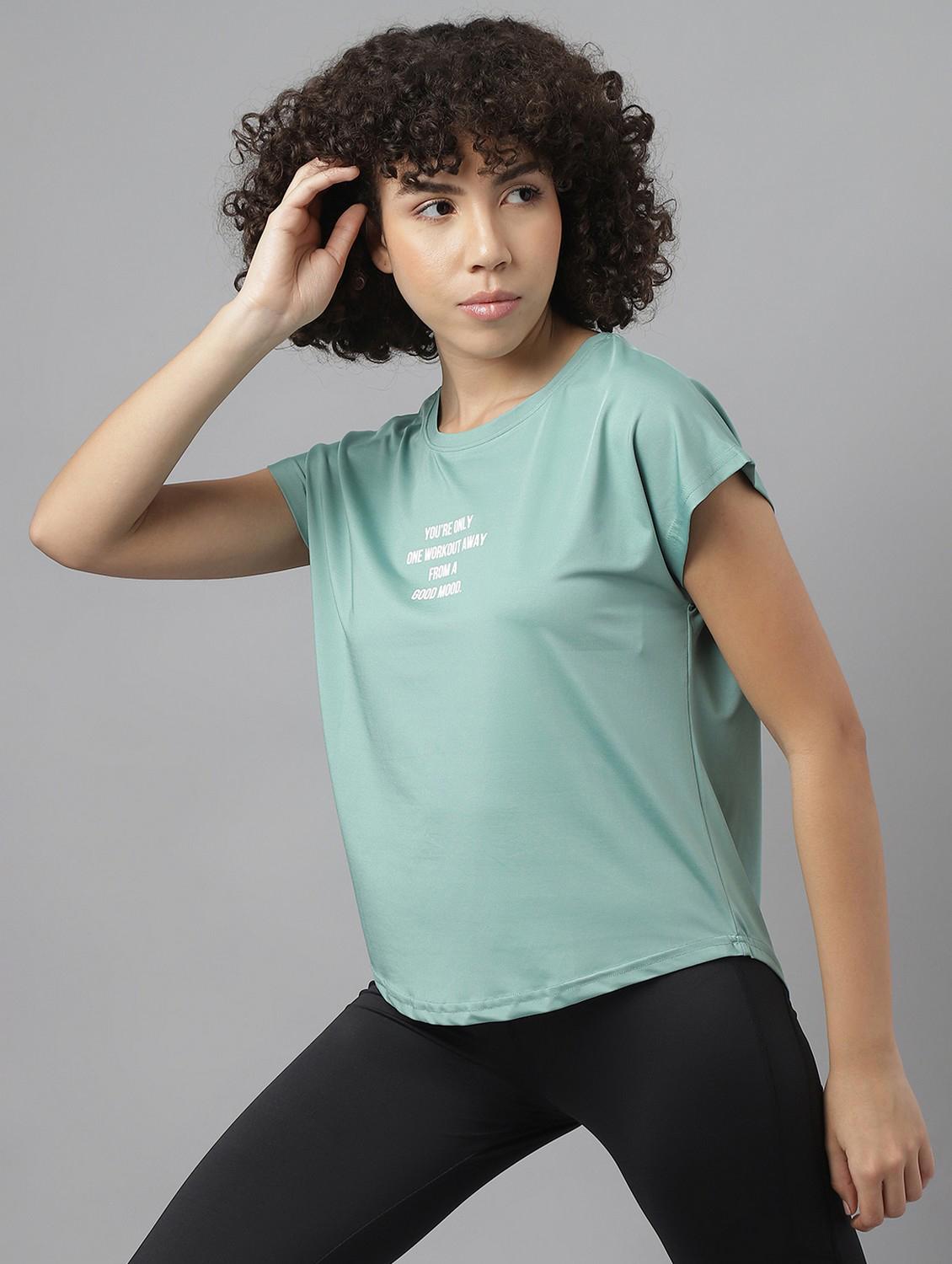 women printed dri-fit sports t-shirt - 21762608 - Standard Image - 1