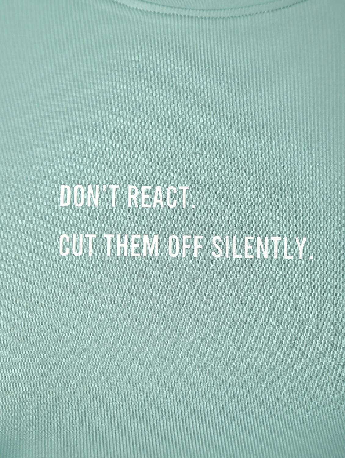 women green typographic round neck t-shirt - 21762609 -  Standard Image - 6