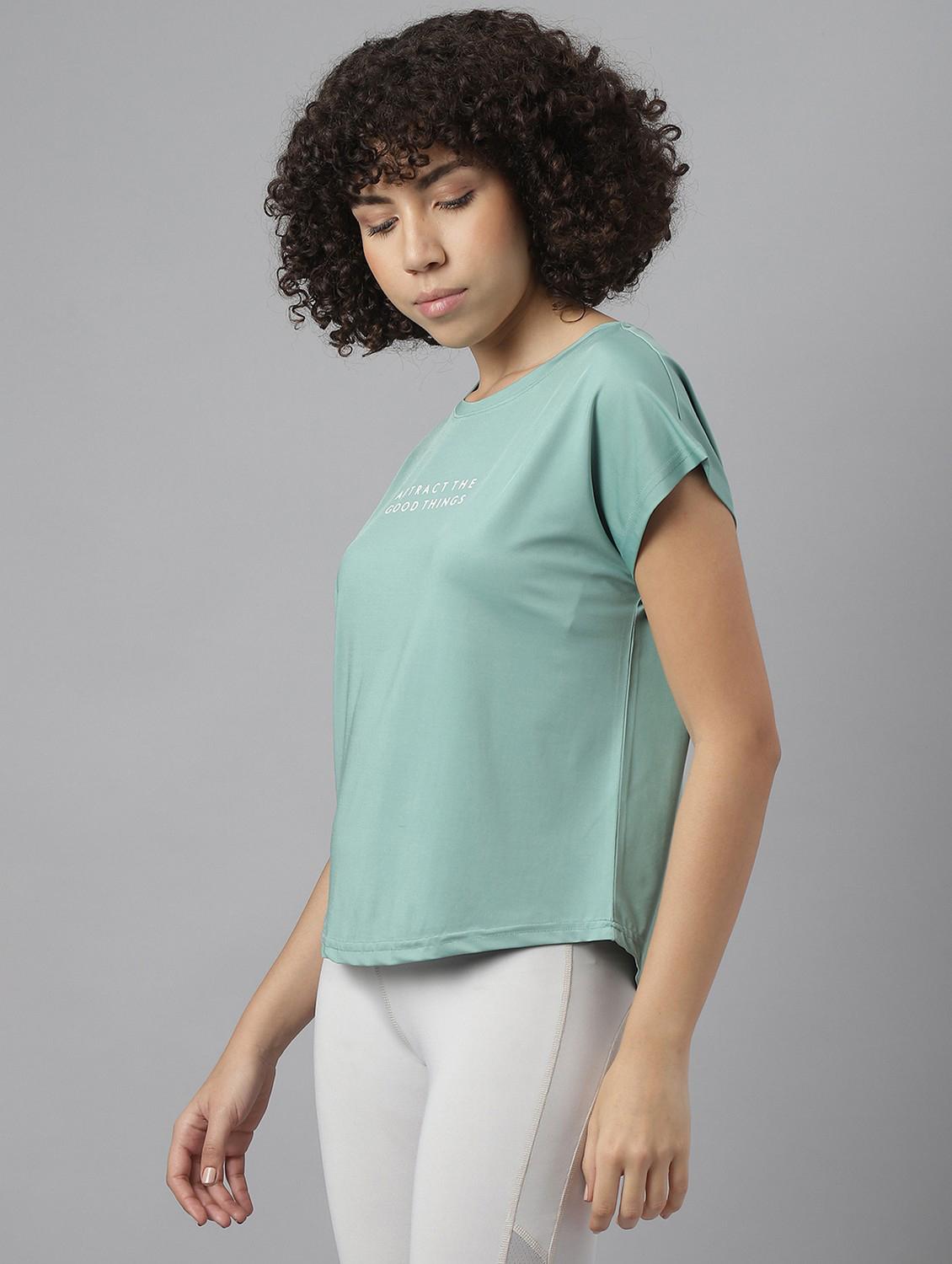 women printed dri-fit sports t-shirt - 21762612 - Standard Image - 1
