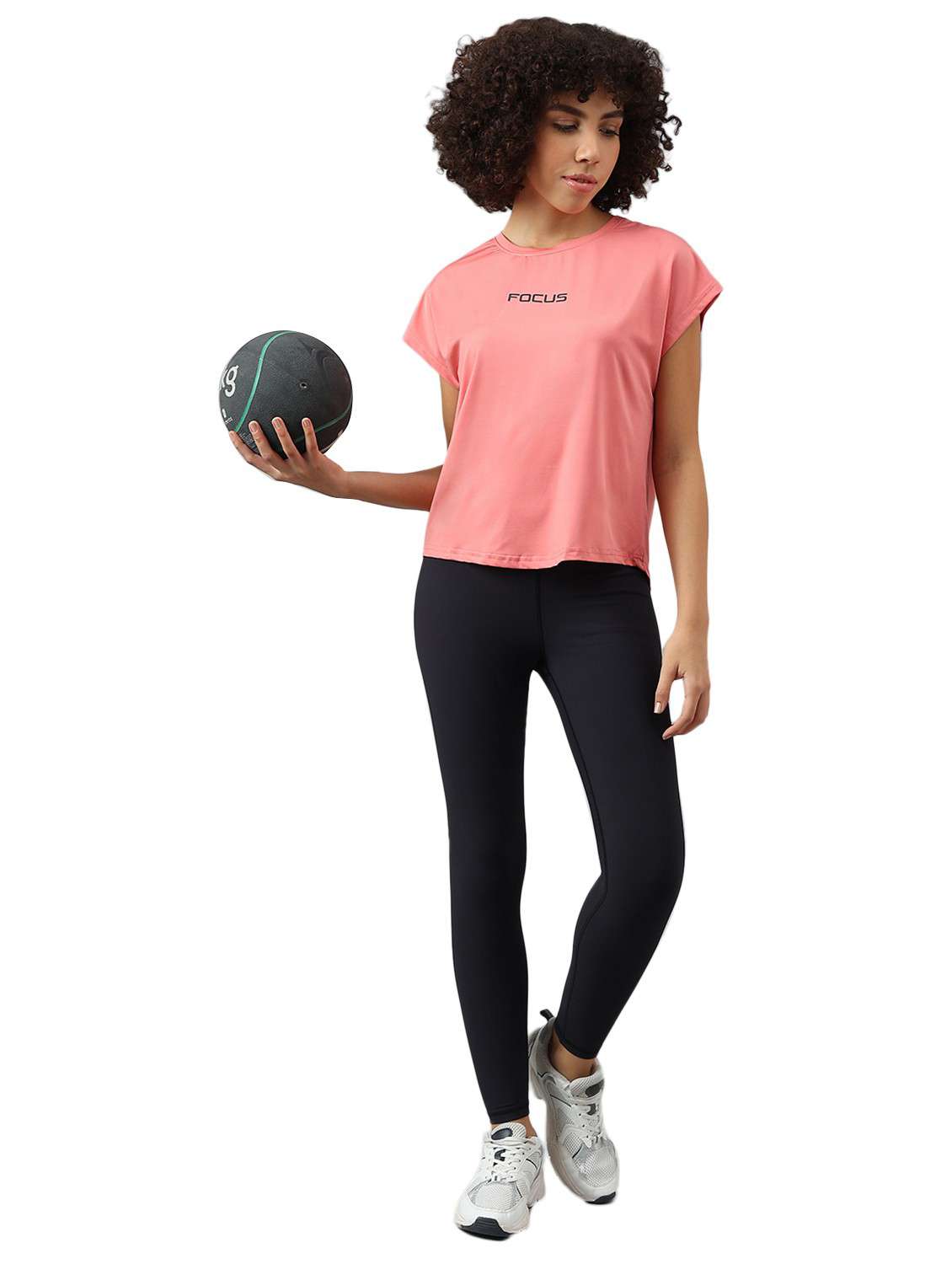 women pink typographic round neck t-shirt - 21762656 -  Standard Image - 4