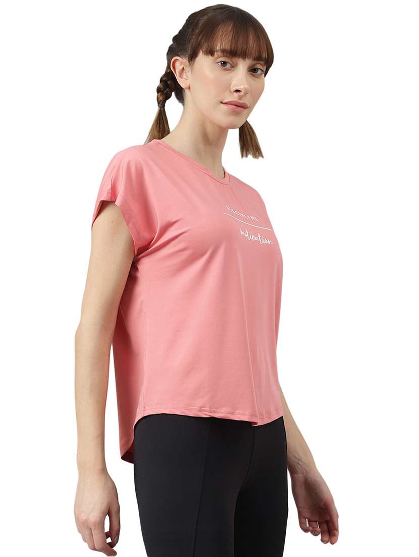 women printed round neck dri-fit t-shirt - 21762657 -  Standard Image - 1
