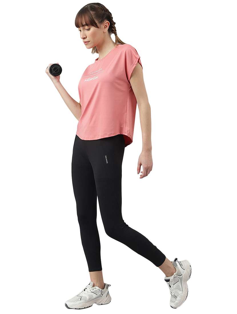 women printed round neck dri-fit t-shirt - 21762657 -  Standard Image - 4