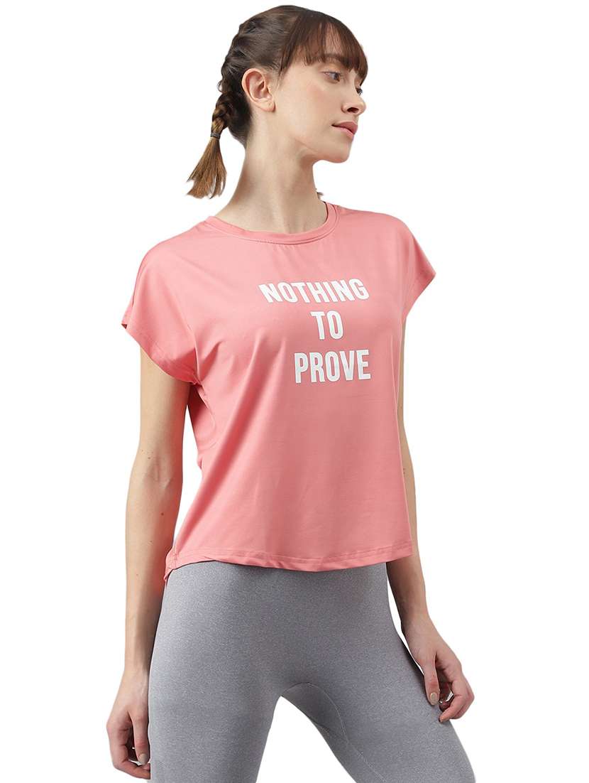 women chest print short sleeve t-shirt - 21762660 -  Standard Image - 1