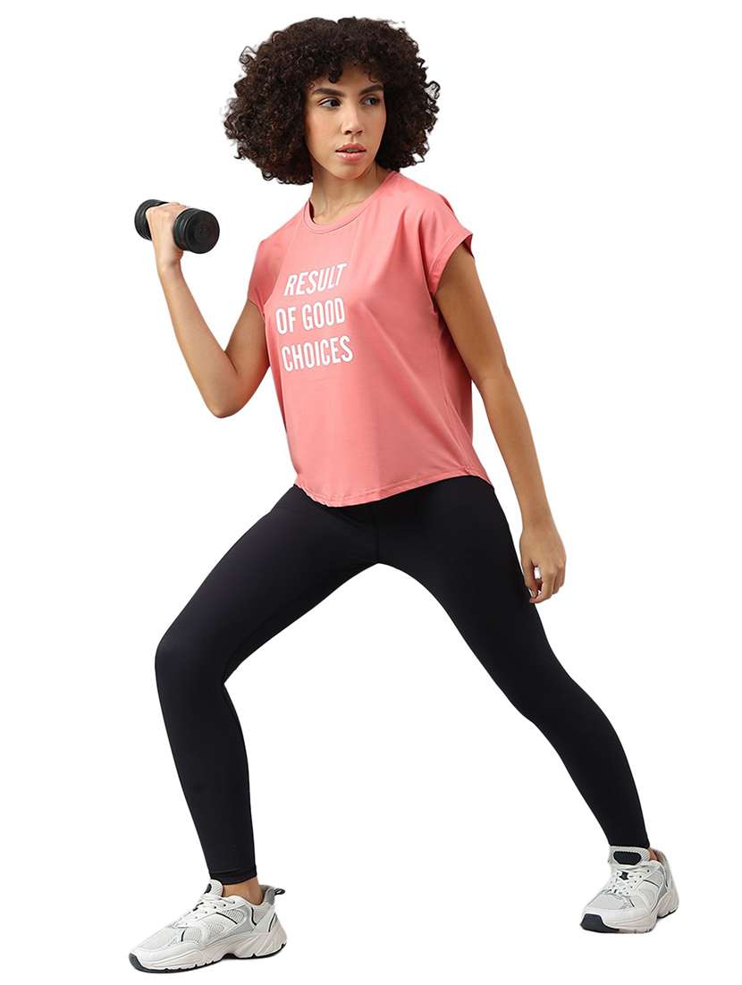 women chest print short sleeve t-shirt - 21762662 -  Standard Image - 4