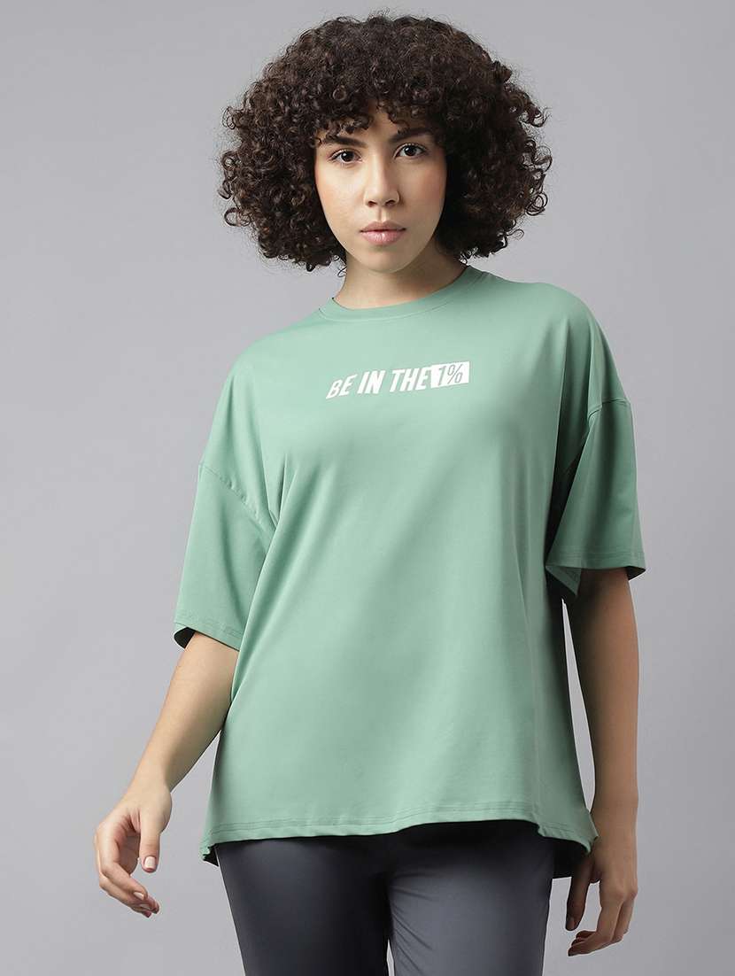 women printed oversized dri-fit sports t-shirt