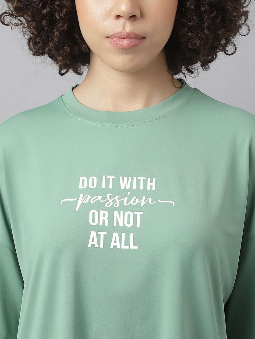 women printed round neck dri-fit sports t-shirt - 21762683 -  Standard Image - 6