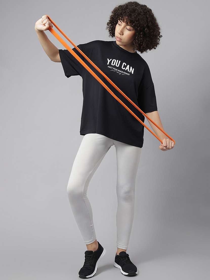 women printed round neck dri-fit sports t-shirt - 21762684 -  Standard Image - 4