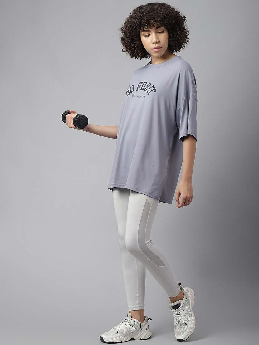 women printed round neck dri-fit t-shirt - 21762686 -  Standard Image - 4