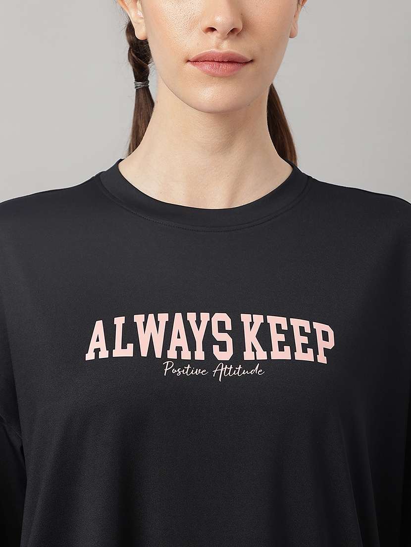 women printed round neck dri-fit sports t-shirt - 21762688 - Standard Image - 6