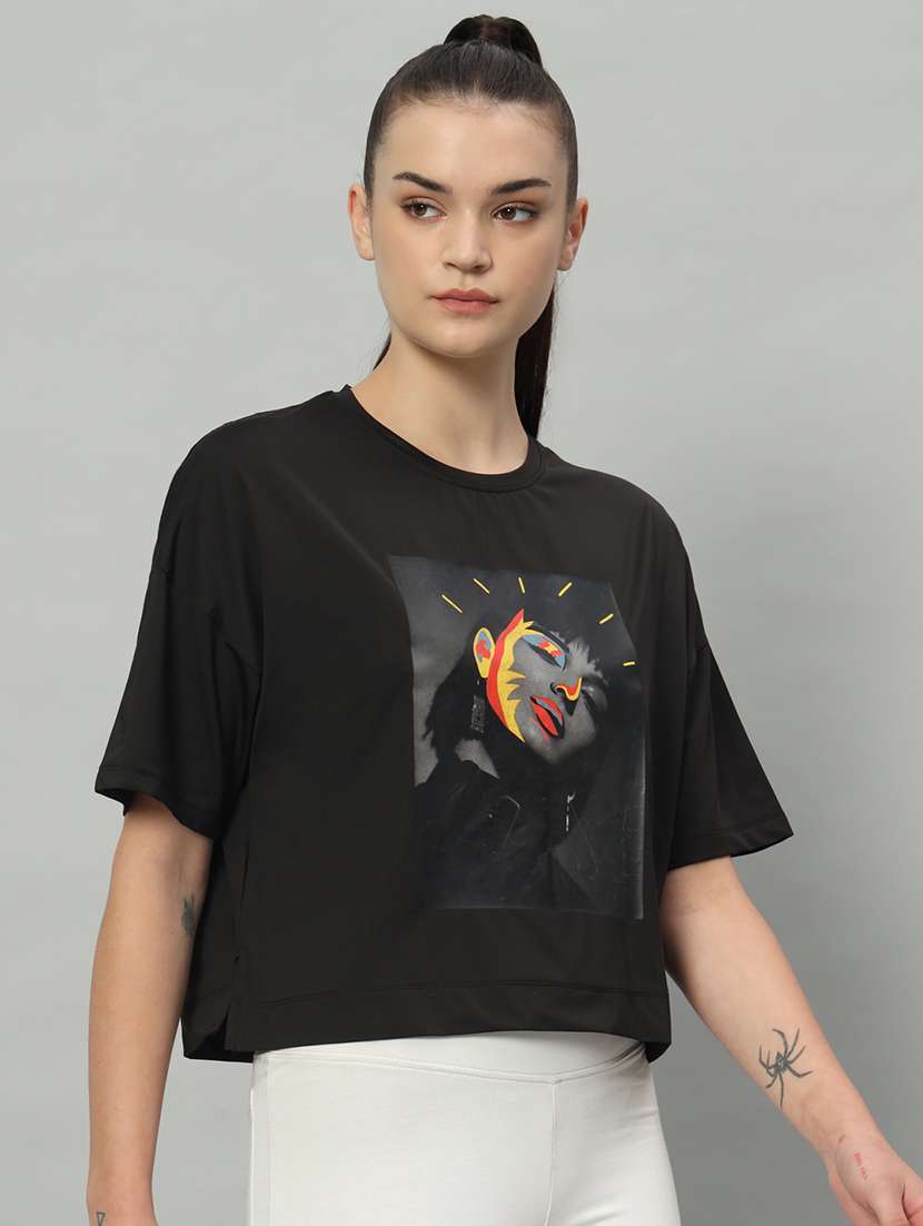 women printed dri-fit sports t-shirt - 21762699 -  Standard Image - 1
