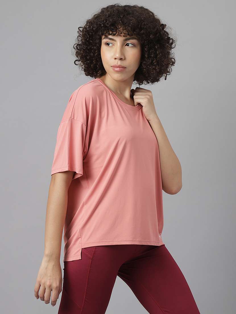 women solid dri-fit sports t-shirt - 21762803 -  Standard Image - 1