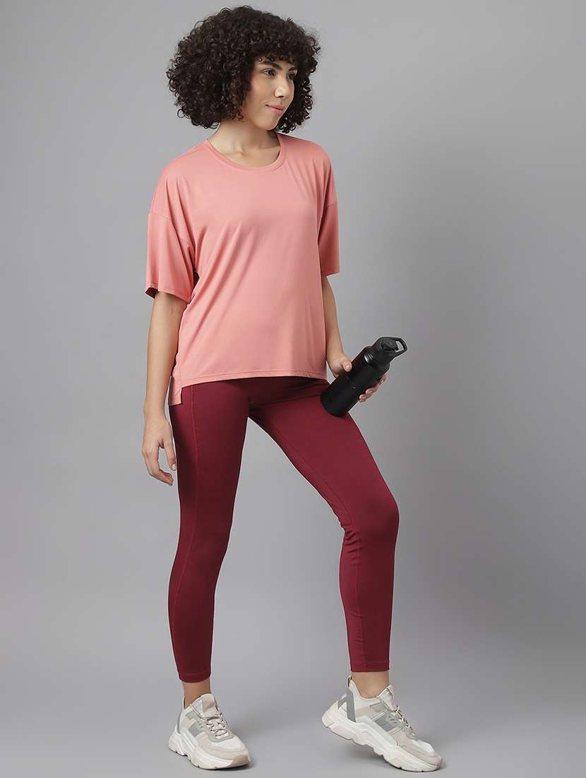 women solid dri-fit sports t-shirt - 21762803 -  Standard Image - 4