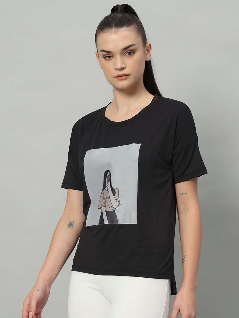 women printed dri-fit sports t-shirt - 21762810 -  Standard Image - 1