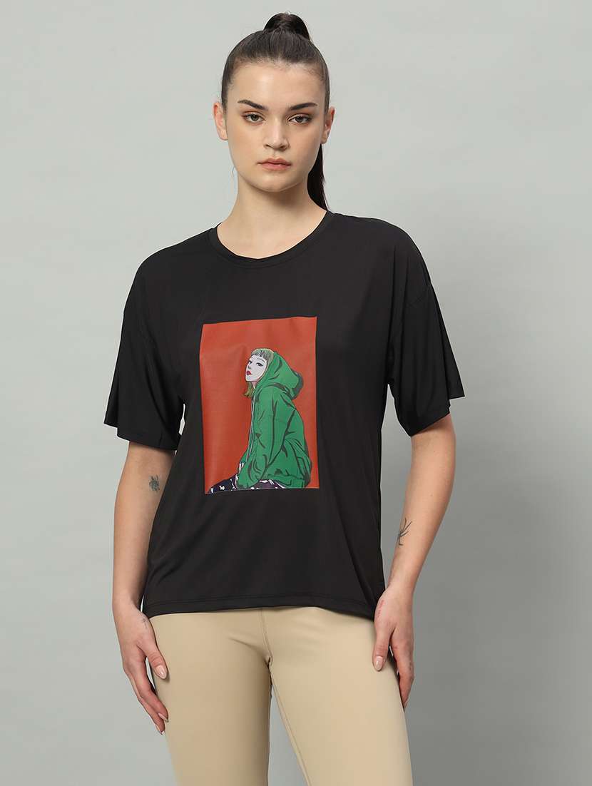 women printed dri-fit sports t-shirt