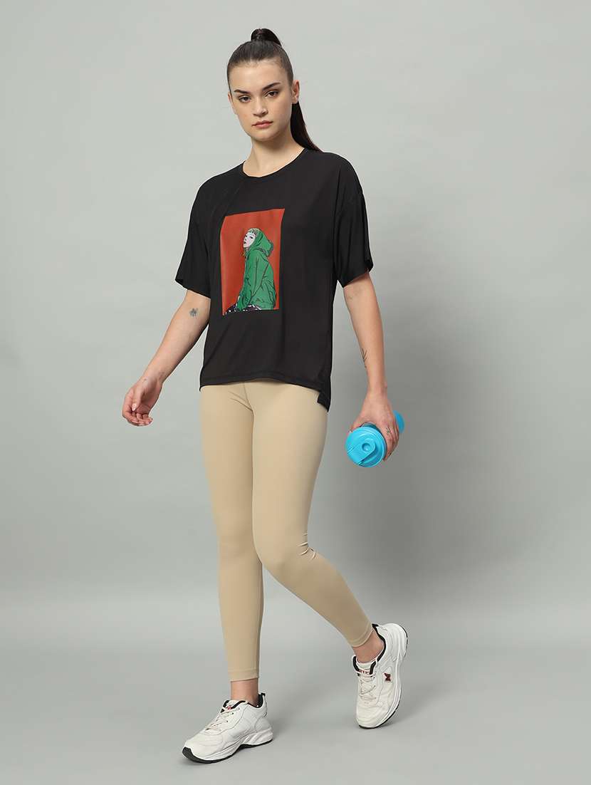 Women Printed Dri-fit Sports T-shirt - 21762813 -  Standard Image - 4