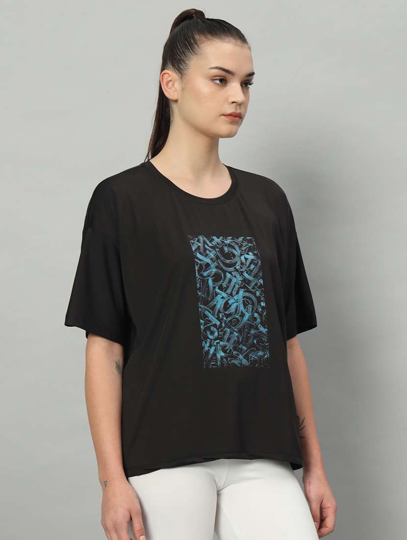 Women Printed Dri-fit Sports T-shirt - 21762814 -  Standard Image - 1
