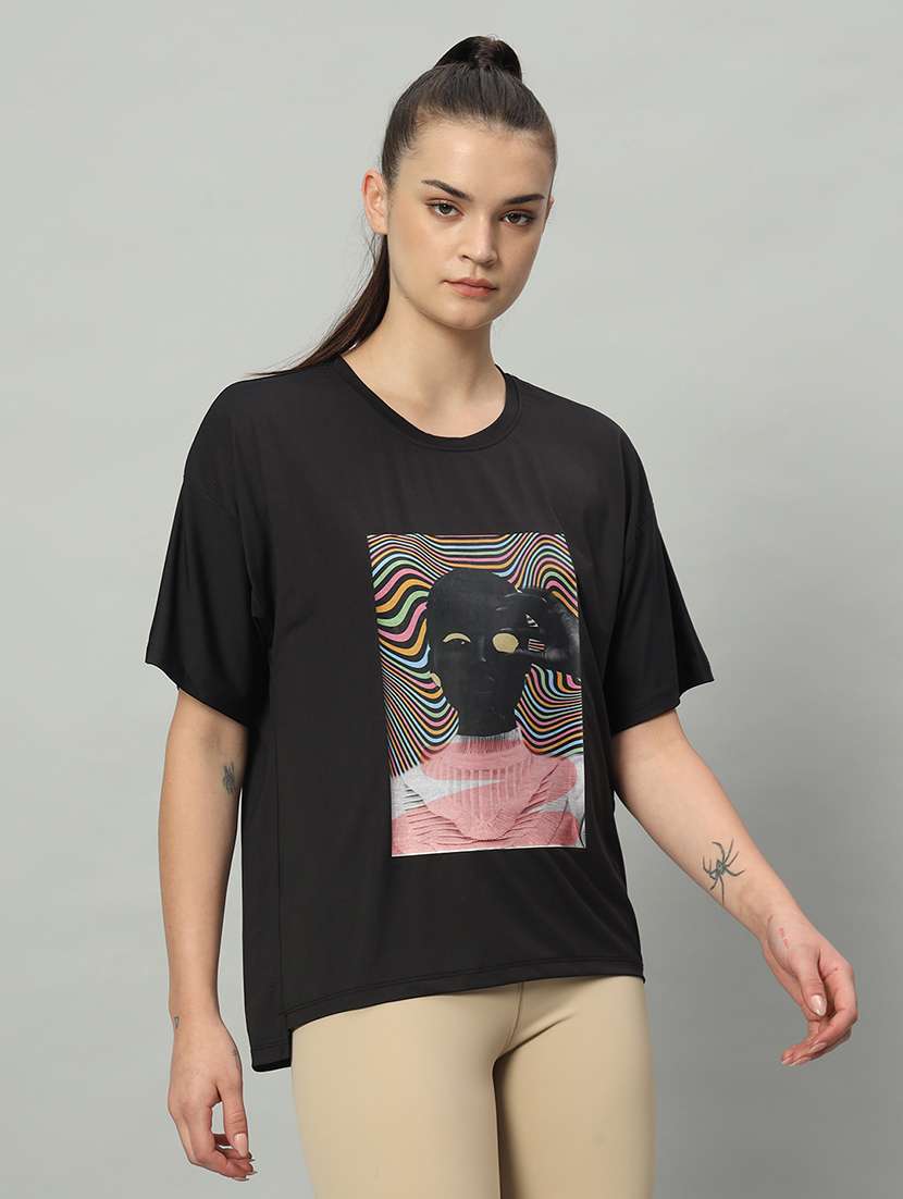 women printed dri-fit sports t-shirt - 21762819 -  Standard Image - 1