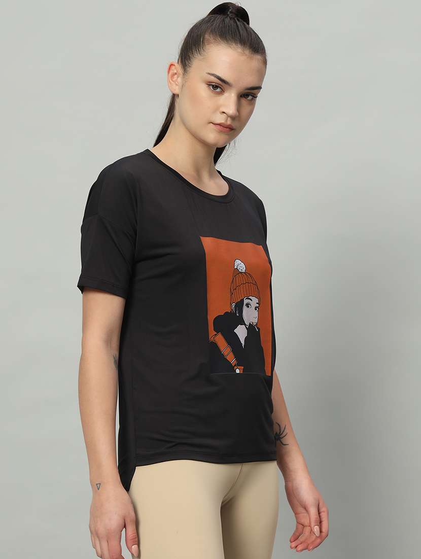 women printed dri-fit sports t-shirt - 21762830 -  Standard Image - 1