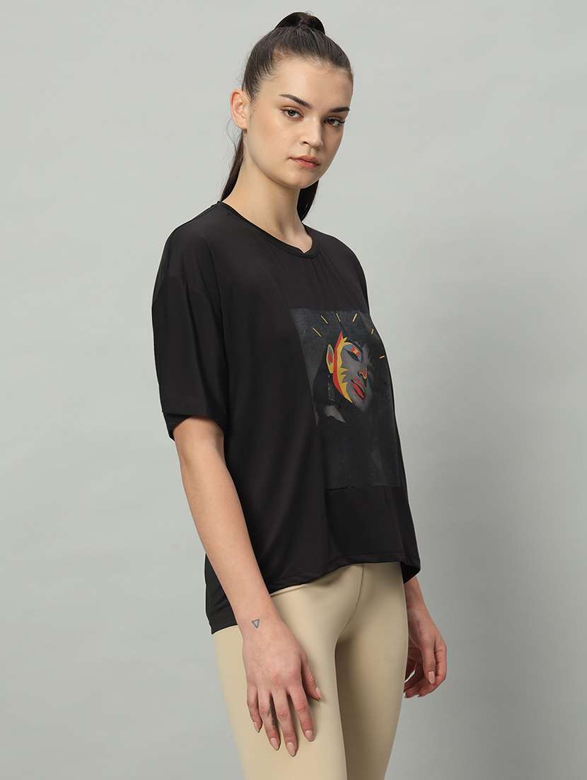 Women Printed Dri-fit Sports T-shirt - 21762832 -  Standard Image - 1
