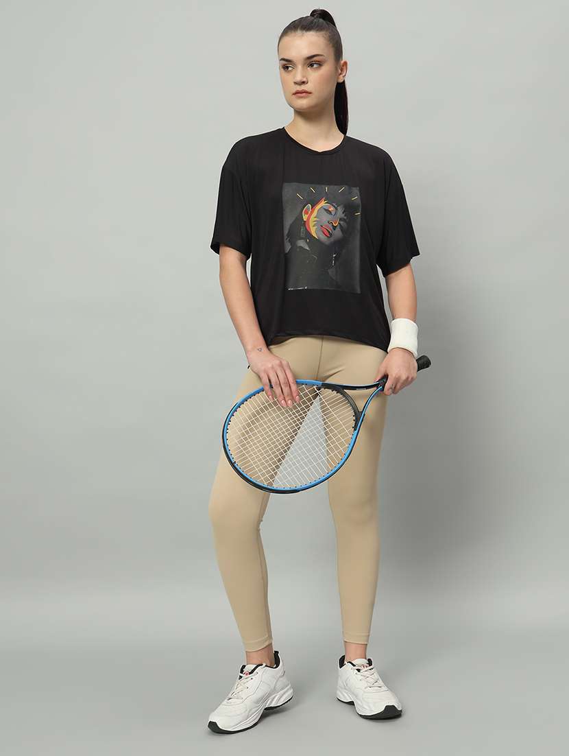Women Printed Dri-fit Sports T-shirt - 21762832 -  Standard Image - 4