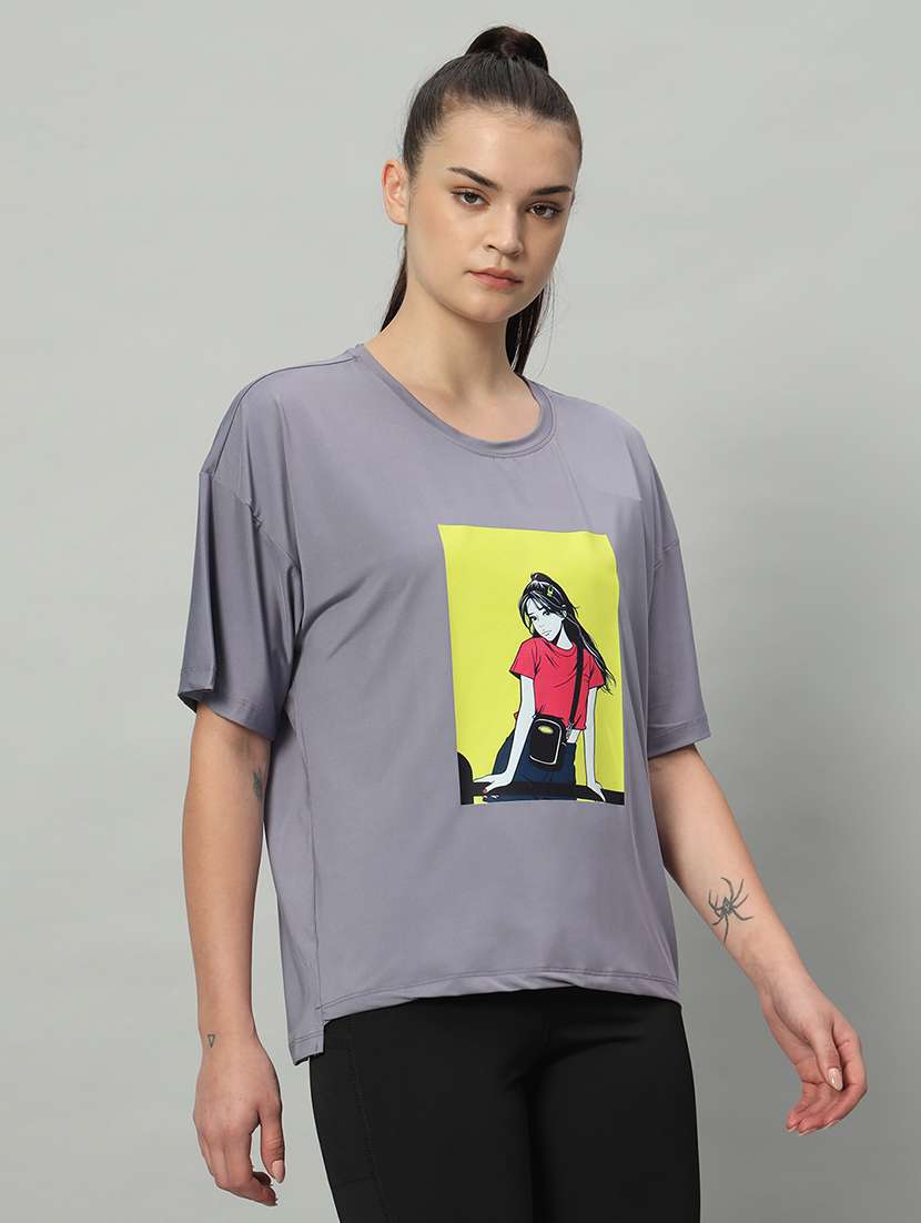 women printed dri-fit sports t-shirt - 21762841 -  Standard Image - 1