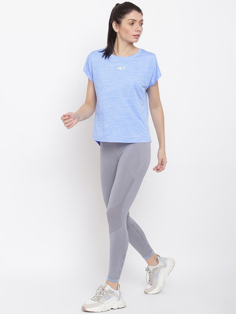 women melange relaxed fit dri-fit t-shirt - 21762857 - Standard Image - 4