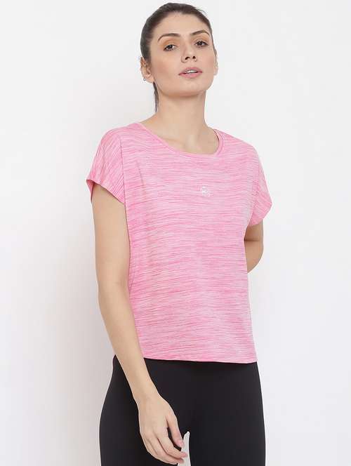 women melange relaxed fit dri-fit t-shirt - 21762859 -  Standard Image - 0