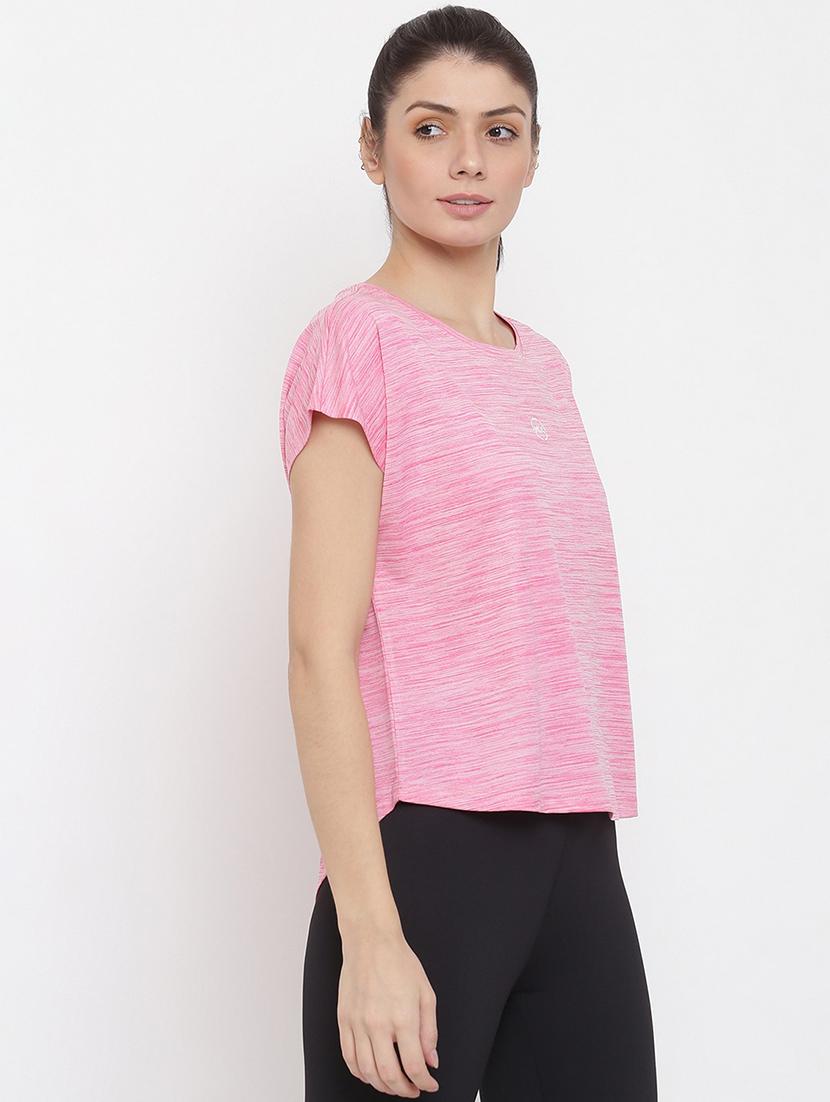 women melange relaxed fit dri-fit t-shirt - 21762859 -  Standard Image - 1