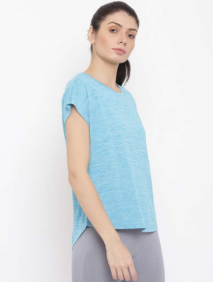 women plain round neck dri-fit t-shirt - 21762861 -  Standard Image - 1