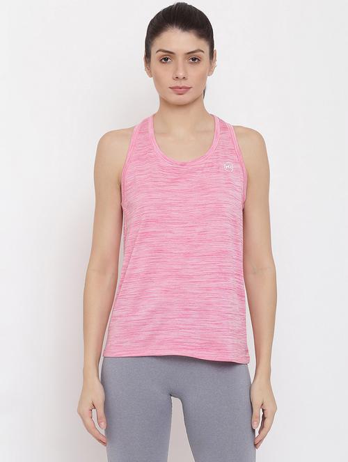 women melange racer back dri-fit t-shirt - 21762866 -  Standard Image - 0