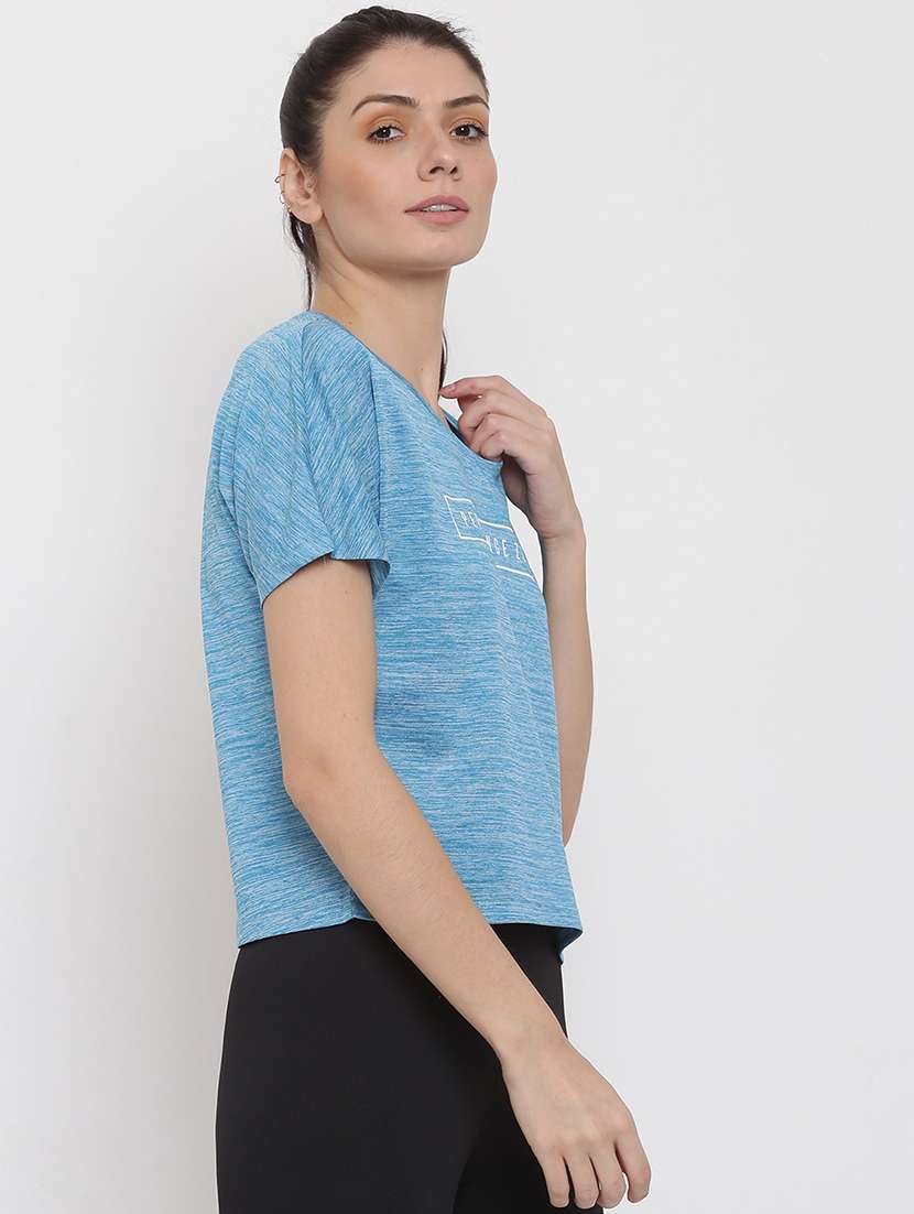 women printed short sleeves sports t-shirt - 21762882 -  Standard Image - 1