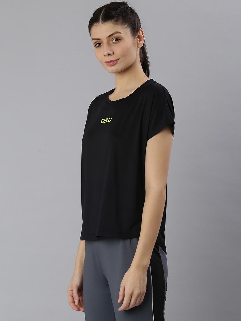 women printed round neck dri-fit sports t-shirt - 21762885 -  Standard Image - 1
