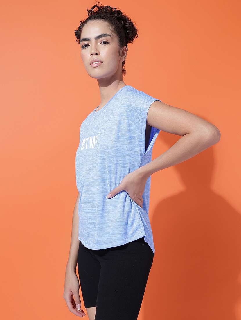 women typography printed relaxed fit dri-fit t-shirt - 21762908 -  Standard Image - 1