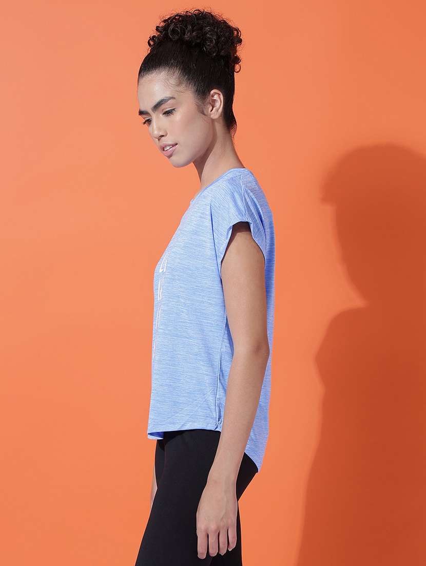 women typography print relaxed fit dri-fit t-shirt - 21762909 -  Standard Image - 1