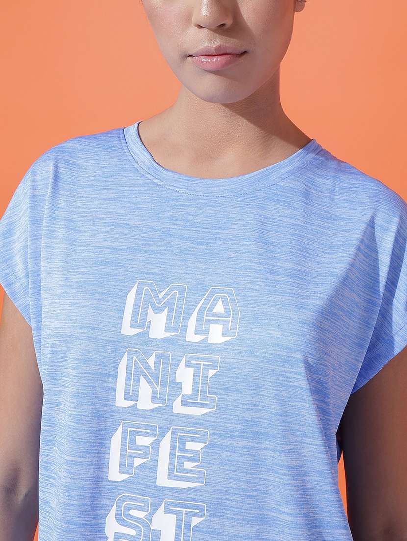 women typography print relaxed fit dri-fit t-shirt - 21762909 -  Standard Image - 6