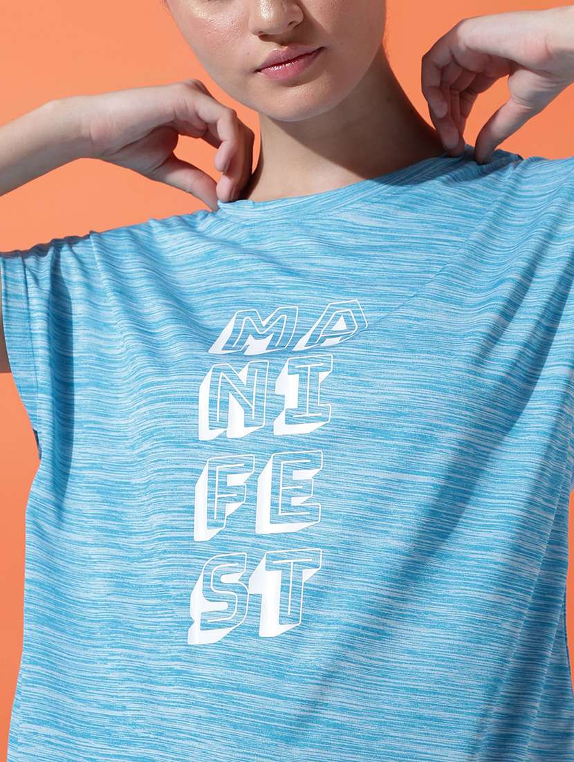 women typography print relaxed fit dri-fit t-shirt - 21762913 -  Standard Image - 6