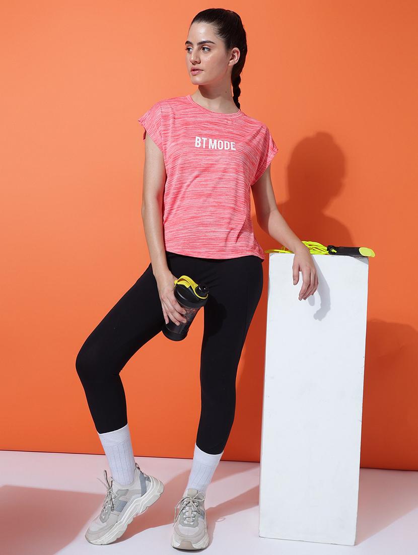 women printed round neck dri-fit t-shirt - 21762919 - Standard Image - 4