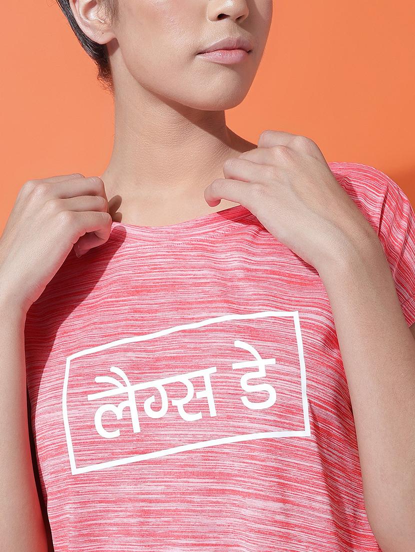 women typography print relaxed fit dri-fit t-shirt - 21762920 - Standard Image - 6