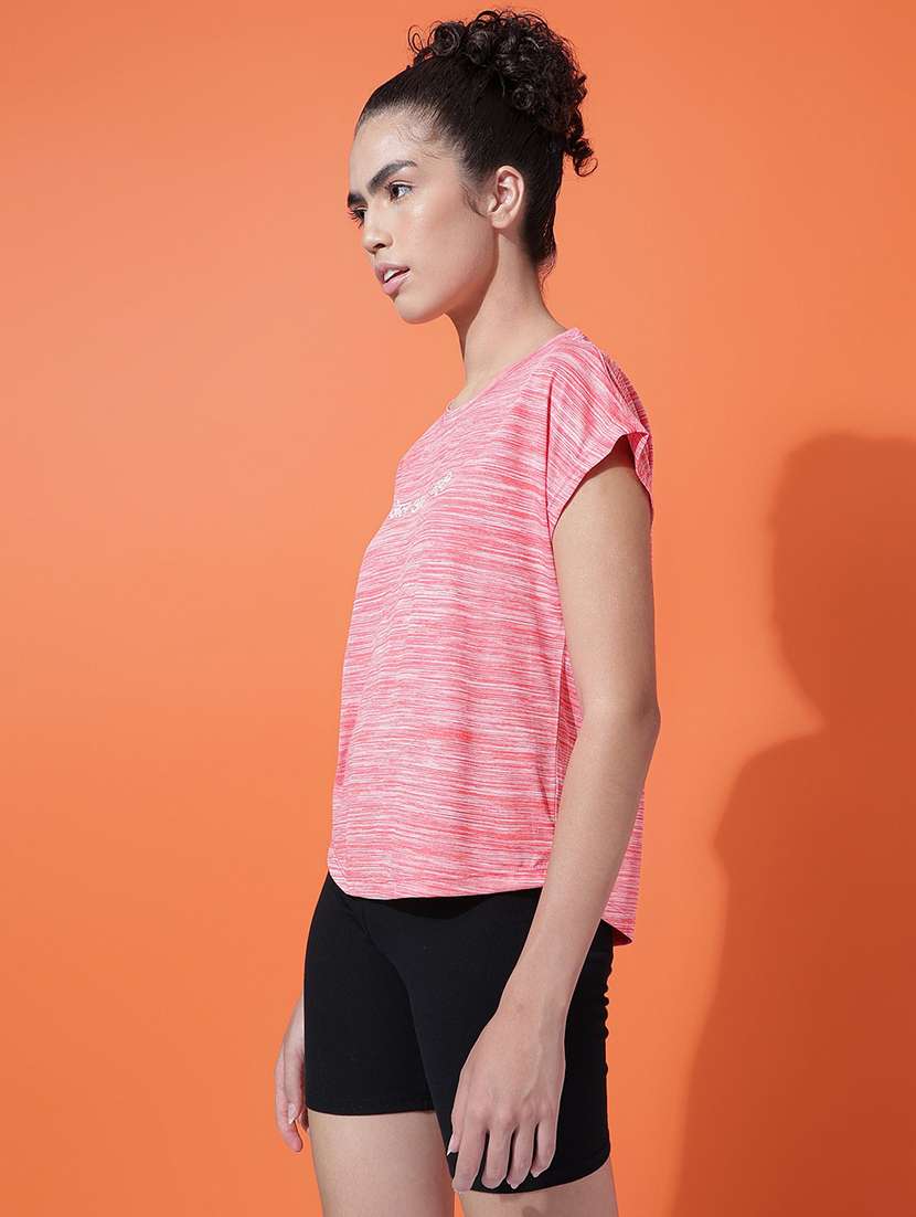 women printed round neck dri-fit t-shirt - 21762921 -  Standard Image - 1