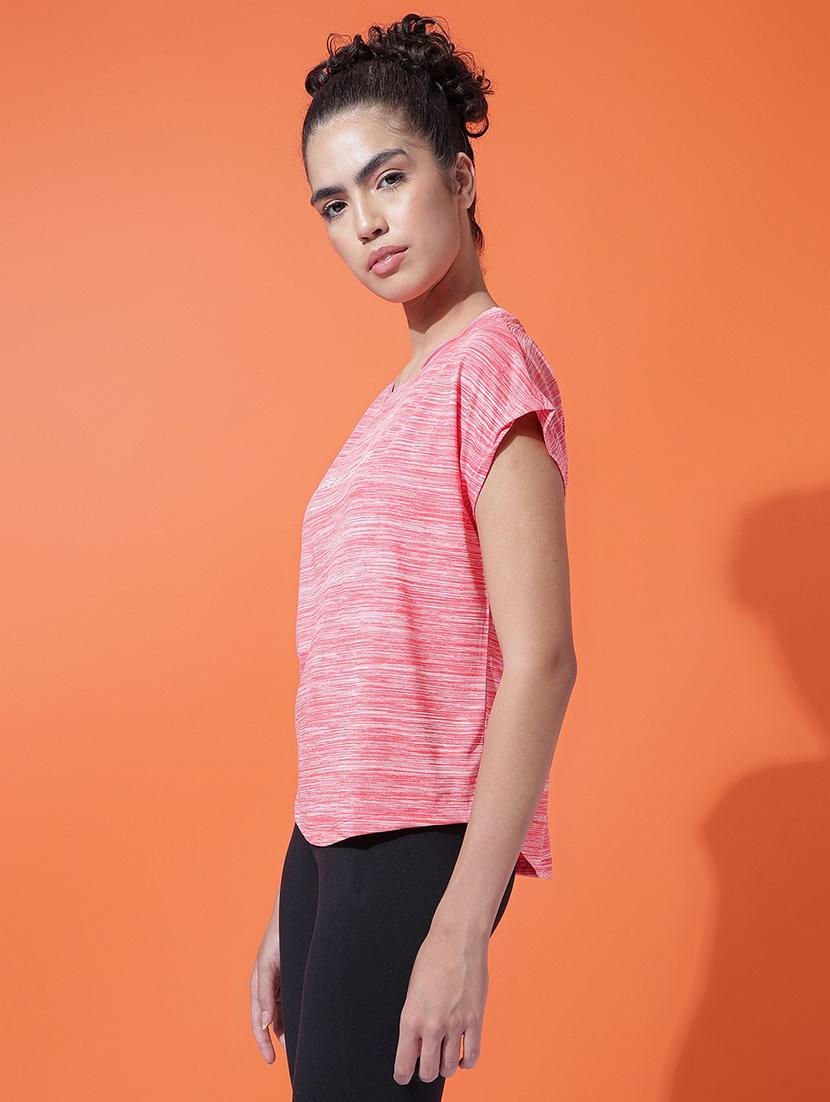 women typography print relaxed fit dri-fit t-shirt - 21762922 - Standard Image - 1