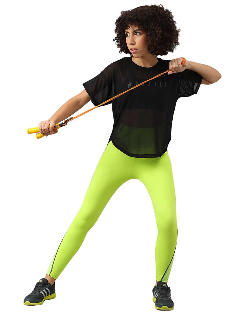 women typography printed round neck dri-fit t-shirt - 21762930 -  Standard Image - 4