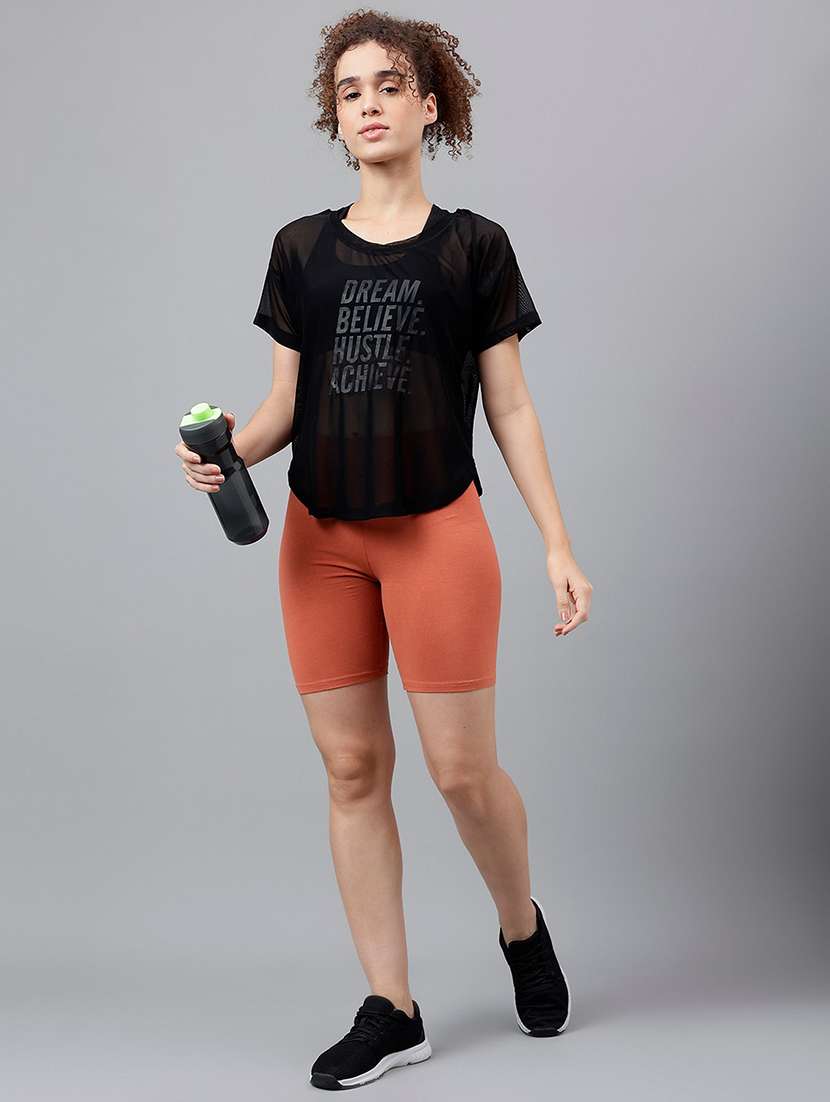 women typography printed relaxed fit dri-fit t-shirt - 21762951 -  Standard Image - 4