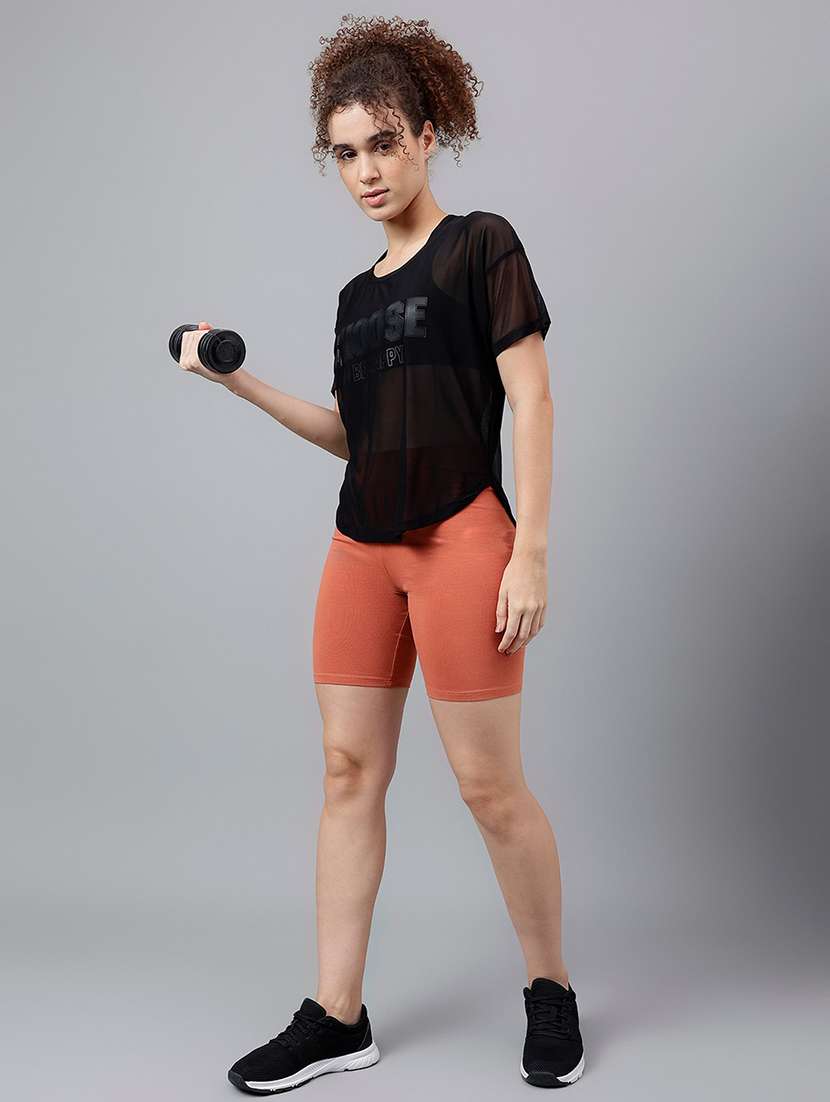 women typography printed relaxed fit dri-fit t-shirt - 21762954 -  Standard Image - 4